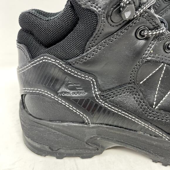 ACE Black Piston Mid Work Boots M 4.5/W 6 Shoes for Crews Slip Resistant - Picture 6 of 11